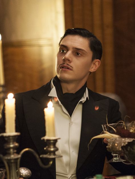 Episode 4: "Devil's Night" Patrick March, Mr March, American Horror Story Characters, Evan Peters American Horror Story, American Horror Stories, Beards And Mustaches, American Horror Story Hotel, Ahs Hotel, American Horror Story 3