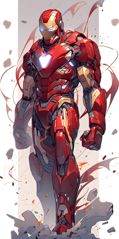 Cool Character Wallpaper, Cool Marvel Wallpaper, Marvel Illustration Art, Ironman Artwork, Ironman Art, Iron Man Comics, Ironman Armor, Superhero Illustration, Head Comic