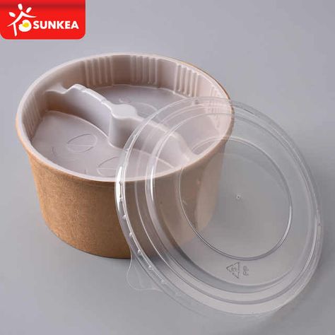 Source Disposable takeaway lunch food paper bowl with interlayer tray on m.alibaba.com Food Delivery Packaging, Bowl Lunch, Takeaway Packaging, Food Paper, Disposable Food Containers, Salad Box, Paper Bowl, Food Business Ideas, Food Box Packaging