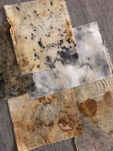 Rust Dyed Fabric, Rust Dye, Textiles Projects, Hand Dyed Fabric, Eco Printing, Vintage Handkerchiefs, Floral Cross Stitch, Fabric Textile, Shades Of Gray