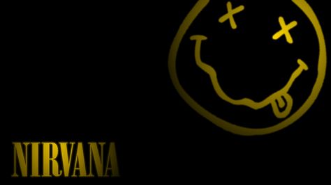 Nirvana Logo Wallpaper, Nirvana Wallpaper, Nirvana Logo, Nirvana Smiley Face, 90s Wallpaper Hip Hop, Western Wallpaper Iphone, Smells Like Teen Spirit, Band Wallpapers, Wallpaper Dekstop