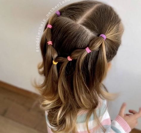 Toddler Hairstyles Girl Fine Hair, Easy Toddler Hairstyles, Girls Hairdos, Cute Toddler Hairstyles, Easy Little Girl Hairstyles, Girly Hairstyles, Girl Hair Dos, Lil Girl Hairstyles, Girls Hairstyles Easy