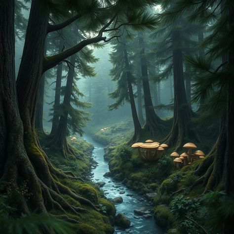 Explore the mystical pine forest of Silverwood, where ancient ruins and hidden groves await brave adventurers. 🍃 Discover the secrets of the Whispering Grove and the Crystal River. #DnD #FantasyArt #CampaignInspiration #ElvenRealm #RPGMap #EnchantedForest #AdventureAwaits #TabletopGame #WorldCreation #ElvenMagic Forest Ruins, Zoo Ideas, Real M, Forbidden Forest, Forest Grove, Crystal River, Fantasy Forest, Pine Forest, Forest River