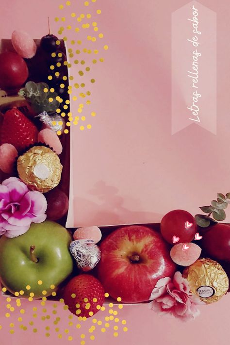 Personaliza tus regalos, escoge la letra y su relleno, pueden ser dulces, flores, frutas o aquello que imagines Fruit, Instagram