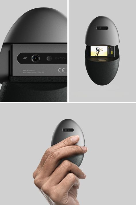 The pebble shaped Ditto Camera Concept, Captures Moments from Both Sides of the Lens. Learn More! Camera Concept, Lenticular Image, Visual Identity Design, Take A Shot, Yanko Design, Captured Moments, Identity Design, Square Frames, Visual Identity