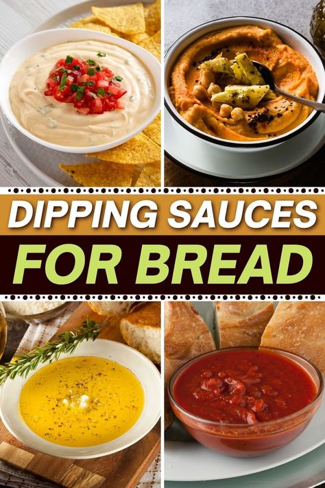 These dipping sauces for bread are the perfect way to indulge. From olive oil to marinara to queso, get your carb fix with these delicious bread sauces. Best Dipping Sauces, Bread Easy Recipes, Bread Dipping Sauce, Gf Appetizers, Bread Dips Recipes, Bread Dipping Oil Recipe, Dipping Oil Recipe, Olive Oil Dip For Bread, Bread Dipping Oil