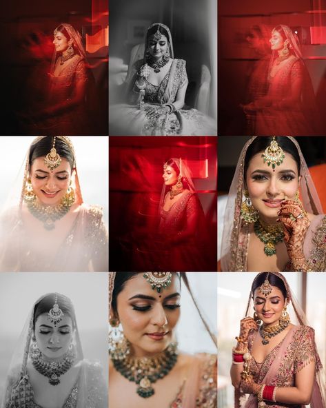 Bride Parlour Poses, Parlour Shoot Bride, Bride Solo Poses Indian Wedding, Marathi Wedding Look, Makeup Portrait Photography, Indian Bride Getting Ready, Mehendi Photoshoot, Bridal Makeup Pictures, Bride Portrait Photography