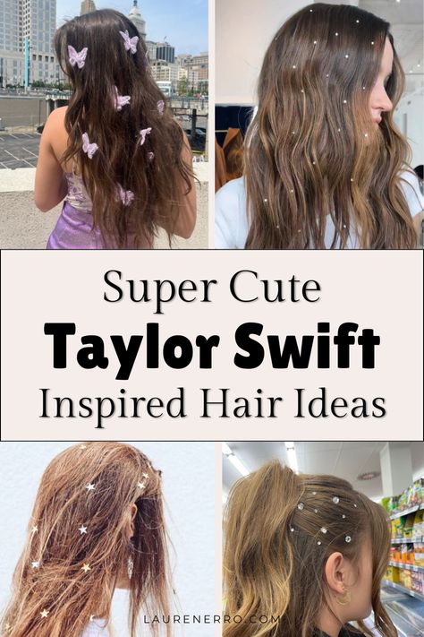 From the bouncy curls of her debut era to the sleek blonde of her latest album, Taylor Swift’s hair has been as much a part of her artistic journey as her music. Want to channel your inner Taylor? I’ve got you covered. This post dives into 15 of Taylor’s most iconic hairstyles, or fun Taylor Swift-inspired hairstyles, from easy everyday looks to red carpet-worthy updos. So, grab your hairbrush and get ready to rock a hairstyle & tips that are both trendy and inspired by your favorite pop star! Taylor Swift Debut Hairstyles, Hairstyle For Eras Tour, Eras Tour Hair Ideas Updo, Taylor Swift Midnights Hairstyles, Taylor Swift Updo Hairstyles, Hair Ideas For Taylor Swift Concert, 1989 Hairstyles Taylor Swift, Hairstyle For Taylor Swift Concert, Lover Era Hair Ideas