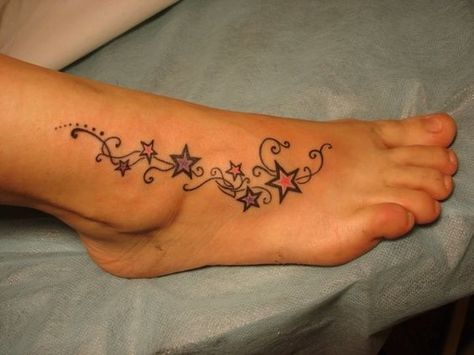 love tattoos on the ankle and foot: Vine Foot Tattoos, Star Foot Tattoos, Cute Foot Tattoos, Dragons Tattoo, Tattoo Patterns, Ankle Tattoos For Women, Anklet Tattoos, Star Tattoo Designs, Foot Tattoos For Women