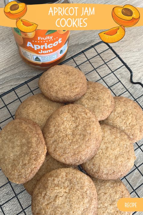 Apricot Jam Cookies Apricot Jam Cookies Recipe, Apricot Biscuits, Apricot Jam Cookies, Apricot Cookies Recipe, Jam Cookies Recipe, Apricot Cookies, Apricot Jam Recipes, Custard Cookies, Printable Recipe Card