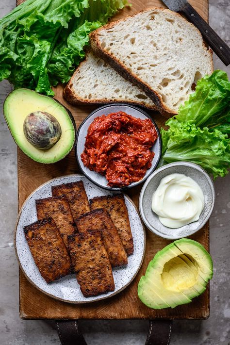 Vegan Tofu Bacon, Avocado Tofu, Tofu Bacon, Vegan Blt, Lentils And Quinoa, Crowded Kitchen, Homemade Tofu, Favorite Breakfast Recipes, Vegan Tofu