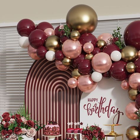 QYCX 135 Pcs Burgundy Balloon Garland Arch Kit Wine Red White Gold Balloons Burgundy White Rose Gold Balloons for Valentines Day Wedding Bachelorette Proposal Women Birthday Bridal Shower Anniversary : Amazon.ca: Health & Personal Care Burgundy Balloon Garland, Bachelorette Proposal, White Gold Balloons, Wedding Room Decorations, Valentines Day Wedding, Rose Gold Balloons, Garland Arch, Ceremony Arch, Balloon Decor