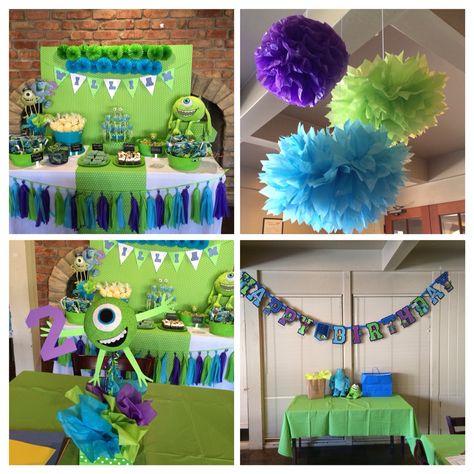 Monster Inc Baby Shower Ideas, Monsters Inc 1st Birthday, Monsters Inc Party Ideas, Baby Boy Party Ideas, Cumpleaños Baby Shark, Monsters Inc Birthday Party, Monster University Birthday, 1rst Birthday