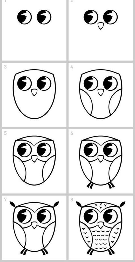 How To Draw Doodles Step By Step Image Guides- You might have encountered this question many times. Doodling is something that we all do when Draw An Owl, Trin For Trin Tegning, Ako Kresliť, Owls Drawing, Drawing Faces, Easy Doodle Art, Rock Painting Designs, Rock Painting Art, Bullet Journal Doodles