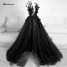 Princess Birthday Dress, Feather Wedding Dress, Birthday Dress For Women, Classic Wedding Gown, Black Feather Dress, Bridal Wedding Gowns, Wedding Dress With Feathers, Black Wedding Gowns, Birthday Dress Women