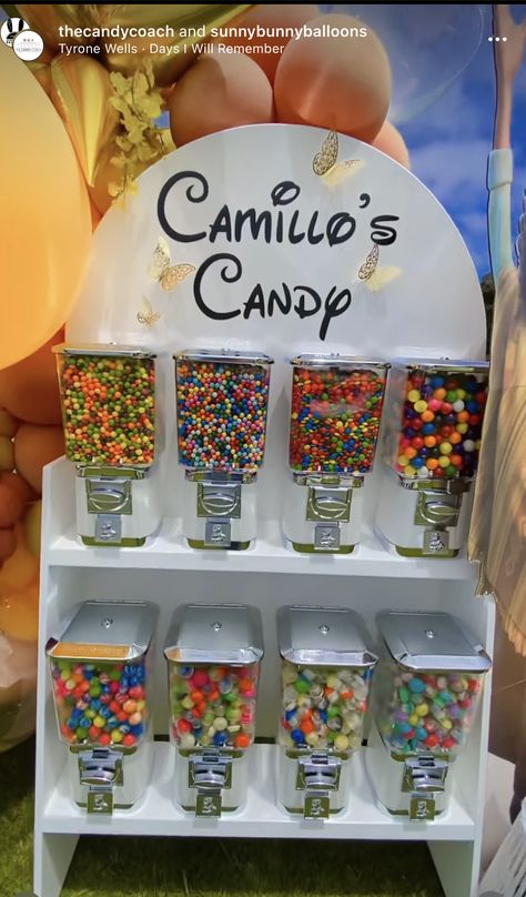 Candy Booth Ideas, Retail Candy Display Ideas, Cotton Candy Display Stand, Candy Dispenser Wall, Candy Dispenser Wall Party, Candy Wall Dispenser, Prosecco Wall, Candy Booth, Candy Store Design