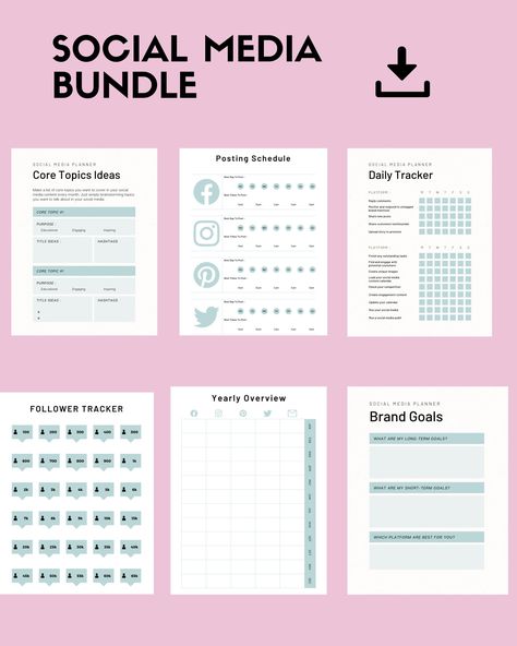 Excited to share this item from my #etsy shop: Social Media Manager Printables, PDF Bundles, Planners, Schedule, posting schedule, follower tracker, #weeklyplanner #monthlyplanner #goalplanner #dailycalendar #bundleprintables #socialmediamanager Follower Tracker, Elsa Coloring Pages, Posting Schedule, Planner 2022, Media Planner, Social Media Schedule, Colouring Printables, Planner Pdf, Social Media Planner