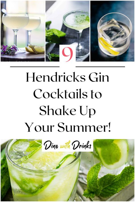 Collage of 4 hendricks gin cocktails. Hendricks Neptunia Gin Cocktails, Hendricks Gin Cocktails, Gin Based Cocktails, Best Gin Cocktails, Hendricks Gin, Best Gin, Gin Drinks, Gin Cocktail Recipes, Gin Lovers