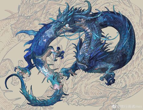 Fantasy Tattoo Ideas Mythical Creatures, Cer Nocturn, Dragon Tattoo Art, Eastern Dragon, Dragon Tattoo Designs, Fantasy Beasts, Japon Illustration, Dragon Pictures, Creature Drawings