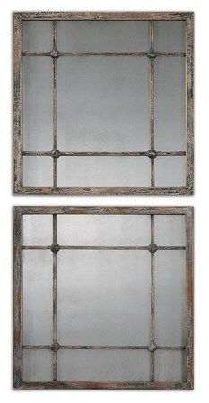 All Mirrors in Modern and Traditional Design | Uttermost Antique Glass Mirror, Square Mirrors, Antiqued Mirror, Uttermost Mirrors, Brown Mirror, Mirror Sign, Blue Frame, Wholesale Store, Square Mirror