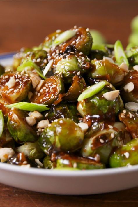 Kung Pao Brussels Sprouts vertical Low Carb Dinner Sides, Sprout Recipe, Brussels Sprout, Low Carb Sides, Low Carb Side Dishes, Sprout Recipes, Brussels Sprouts Recipe, Dinner Sides, Low Carb Dinner