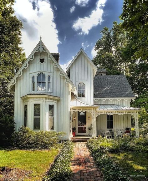 Gothic Revival Cottage, Tiny Cottage, Gothic Revival, Beach View, Beach Vibes, Beach Vibe, House Exterior, Beach House, Architecture Design