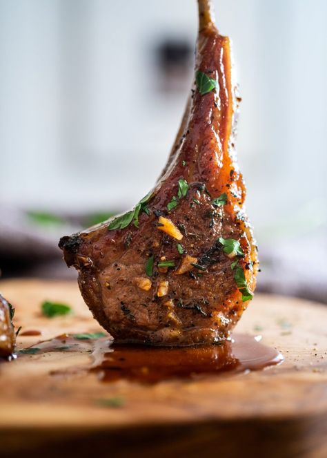 Honey-Glazed Lamb Chops Recipe| Endlessly Elated Cherry Glazed Lamb Chops, Asian Style Lamb Chops, Lab Chops Recipe, Asian Lamb Chops, Balsamic Glazed Lamb Chops, Lollipop Lamb Chops Recipe Oven, Honey Lamb Chops, Honey Lamb Chop Recipes, Glaze For Lamb Chops