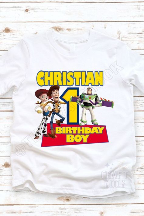 Toy Story First Birthday, Toy Story Gifts, No Reply, Gift Ideas Birthday, Toy Story Shirt, Story Birthday, Toy Story Birthday Party, First Birthday Shirts, Birthday Toys