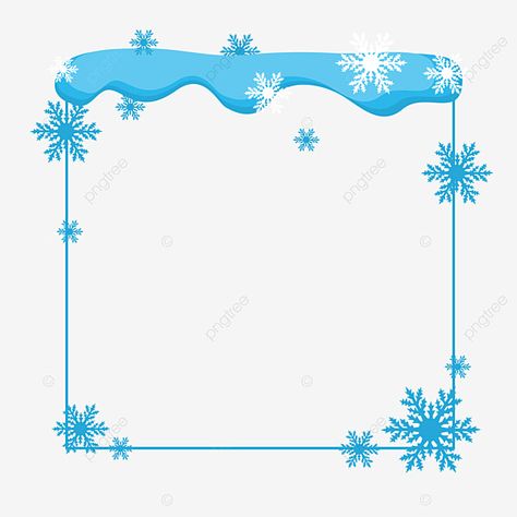 Project Border, Snowflake Border, Winter Drawings, Border Png, Simple Borders, Christmas Border, Winter Background, Border Designs, School Study