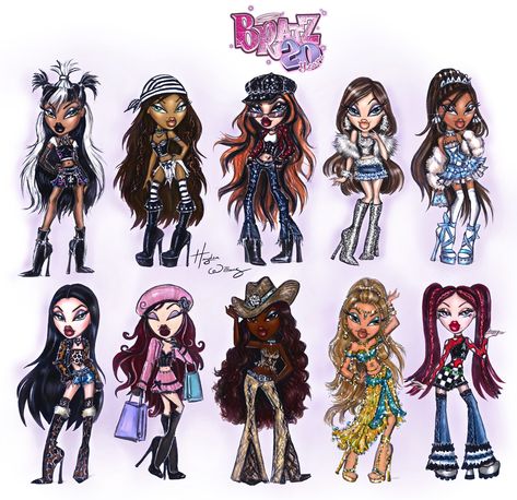 20 Yearz of #BRATZ!!! Bratz Greatest Hitz Collection | Flickr Bratz Hayden Williams, Bratz 20th Anniversary, Outfit Concept Art, Bratz Birthday, Bratz Outfit, Makeup Bratz, Bratz Characters, The Bratz, Black Bratz Doll