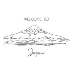 Mount Fuji Tattoo Simple, Line Japan, Drawing Beautiful, Fuji Mountain, Monte Fuji, Mountain Drawing, Mont Fuji, Moon Images, Single Line Drawing