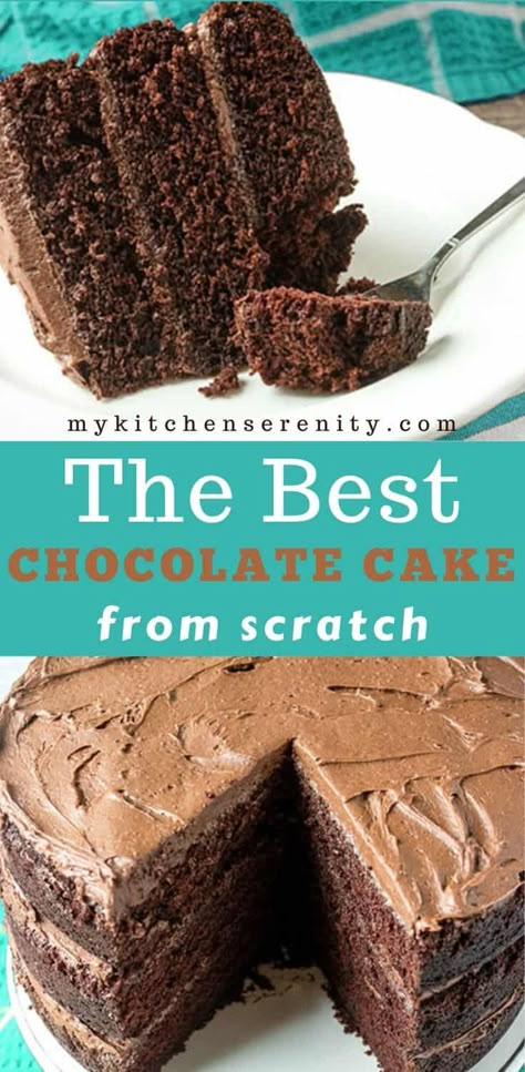 Homemade Choc Cake Recipe, Chocake Cake Recipes Easy, Homemade Cake Recipes From Scratch Birthdays, Easy Homemade Chocolate Cake, Chocolate Buttercream Frosting Easy, The Best Chocolate Cake Recipe, Chocolate Layer Cake Recipe, Best Chocolate Cake Recipe, Best Birthday Cake Recipe