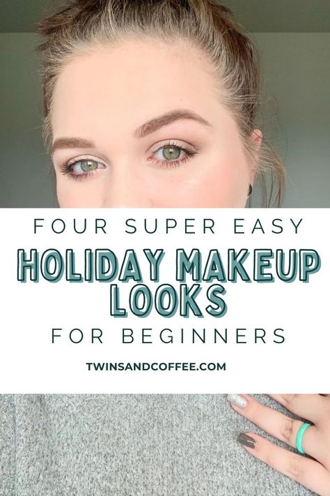 Easy Holiday Eye Makeup, Family Picture Makeup Ideas, Makeup For Family Pictures, Easy Holiday Makeup, Holiday Family Pictures, Eyeshadow Makeup Looks, Cute Eyeshadow, Simple Holiday Makeup, Holiday Eyeshadow