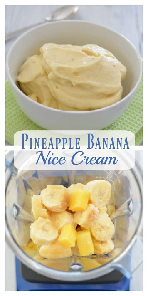 Healthy Homemade Ice Cream, Pineapple Ice Cream, Nice Cream Recipe, Banana Nice Cream, Fruit Ice, Healthy Ice Cream, Banana Ice Cream, Dessert Dips, God Mat