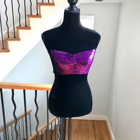 Wet Seal Sequin Bandeau Crop Top! Beautiful Royal Purple Sequins! High Quality Stretchy Rare Sold Out Brand & Style! New With Tags! Size L Fits Xs-M 2-8 Best! Don’t Have A Poshmark Account Yet? Use Code: Crimsoncobbler At Sign Up To Receive $10! Bebe, Zara, Express, Revolve, Tigermist, Topshop, H&M, Ohpolly, Missguided, Hotmiamistyles, Nakedwardrobe, Fashionnova, Asos, Prettylittlething, Windsor, Boohoo, Wowcouture, Guess, Marciano, Bcbg, Maxazria, Armaniexchange, Houseofcb Daisy Crop Top, At Sign, White Crop Tank, White Crop Top Tank, Bandeau Crop Top, Crop Top Tees, Small Crop Tops, Brand Style, Striped Crop Top