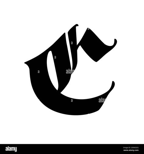 Letter C in the Gothic style. Vector. Alphabet. The symbol is isolated on a white background. Calligraphy and lettering. Medieval Latin letter. Logo f Stock Vector Image & Art - Alamy Background Calligraphy, Vector Alphabet, The Gothic, Elegant Font, Letter C, Gothic Style, Letter Logo, Gothic Fashion, Bungalow