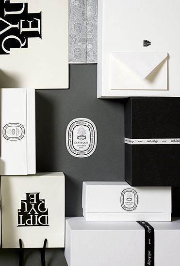 Catalogue Diptyque Candles - Anamorphée. Simple Packaging, Graphic Design Packaging, Luxury Packaging, Paper Packaging, Beauty Packaging, Creative Packaging, Cosmetic Packaging, Logo Branding Identity, 로고 디자인