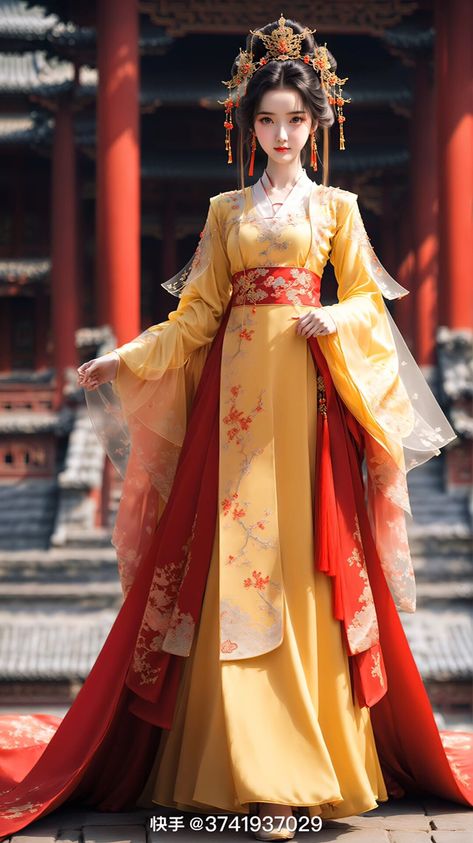 Chinese Empress Dress, Anime Empress, Queen Outfits Royal, Japan Princess, Empress Dress, Asian Princess, Chinese Empress, Chinese Bride, Chinese Fancy Dress