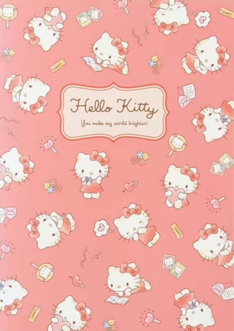 Hello Kitty Binder Covers, Hello Kitty Notebook Cover, Sanrio Notebook Cover, Diary Wallpaper, Hello Kitty Notebook, Sanrio Notebook, Hello Kitty Book, Book Cover Art Diy, Notes Stickers