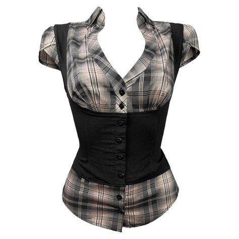 Grunge Dark Academia Top 🦇 ⚔️ striped pattern,... - Depop Under Bust Corset Outfit, Dark Academia Tops, Acedamia Outfits, Academia Tops, Dark Academia Dresses, Grunge Dark Academia, Clothing Png, Under Bust Corset, Academia Outfits