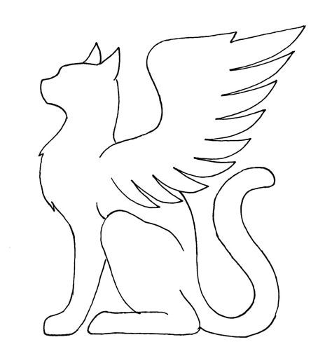 Magical catty Cat With Bat Wings Drawing, Cat With Wings Drawing, Cats With Wings, Cute Cat Drawing Easy, Cat Wings, Cat With Wings, Sketch Cat, Poppy Coloring Page, Winged Cat