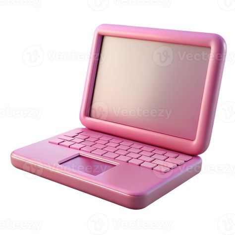 Pink laptop device with empty screen and keyboard 3d illustration Pink Laptop, Tree Saw, Heart Tree, Logo Banners, Cityscape Photos, Heart With Arrow, Background Banner, 3d Illustration, Landscape Photos