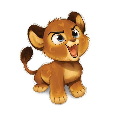 Lion Chibi, Lion Cub Drawing, Cute Lion Drawing, Chibi Anatomy, Lion Illustration, Lion Drawing, Up Animation, Il Re Leone, Mystical Animals