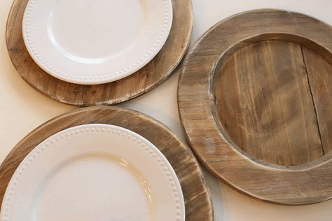 COUNTRY GIRL HOME : DIY Wood Candle tapers and Plate Chargers Diy Wood Candles, Candle Tapers, Country Girl Home, Charger Ideas, Plate Chargers, Table Place Settings, Wood Candle, Wooden Candle, Wooden Candles