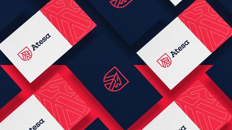 Atesa Risk Advisors - Logo Identity Design on Behance Brand Stationary, Blue Website, Branding Identity Inspiration, Deer Logo, Brand Identity Guidelines, Stationary Branding, Logo Sketches, Logo Design Set, 3d Logo Design