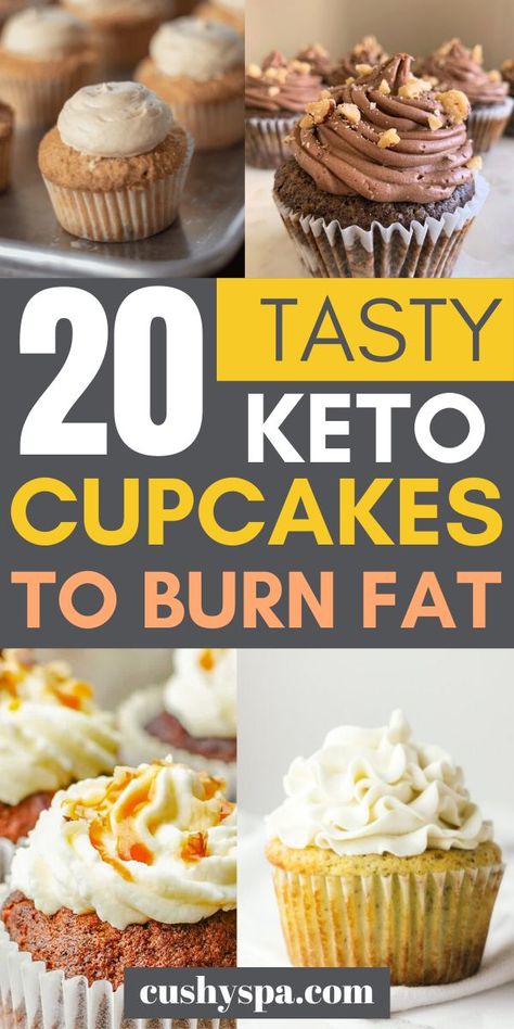 Stay in ketosis eating low carb desserts - great for ketogenic diet. These cupcakes are great for halloween, Christmas, Thanksgiving and Easter celebrations. #dessert #keto #cupcakes Low Carb Cupcakes, Eating Low Carb, Keto Cupcakes, Low Carb Soup Recipes, Low Carb Low Fat Recipes, No Carb Recipes, Best Low Carb Recipes, Sugar Free Low Carb, Low Carb Dessert