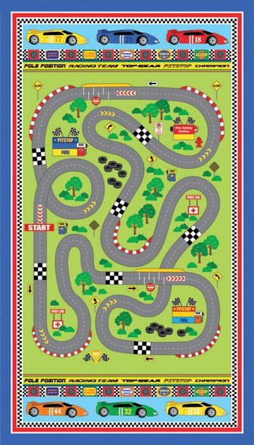 Speedway Track Panel Car Quilt, Perjalanan Kota, Car Nursery, Old Country Stores, Childrens Quilts, Toddler Quilt, Felt Quiet Books, Play Mats, Boy Quilts