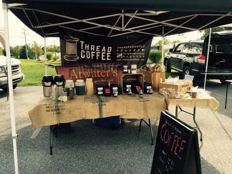 Farmers Market Coffee Stand, Booth Market, Coffee Booth, Mobile Coffee Shop, Mobile Coffee, Coffee Stand, Market Stands, Contrast Lighting, Coffee Stands