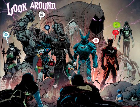 See Also 7 Appearances of Dark Knights (Dark Multiverse), 1 Images that include Dark Knights (Dark Multiverse), Team Gallery: Dark Knights (Dark Multiverse) Links and References None. Dark Knights Metal, Batman Metal, Planet Comics, Dark Nights, Theme Tattoo, Batman Dark, Teen Titan, Univers Dc, Arte Dc Comics