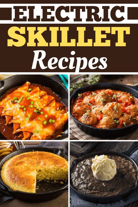 Dash Family Skillet Recipes, Electric Skillet Lasagna, Baking In Electric Skillet, Electric Skillet Dessert Recipes, Baking In An Electric Skillet, Electric Skillet Recipes Dinners Easy, Electric Skillet Meals Dinners, Electric Skillet Breakfast, Electric Skillet Recipes Easy